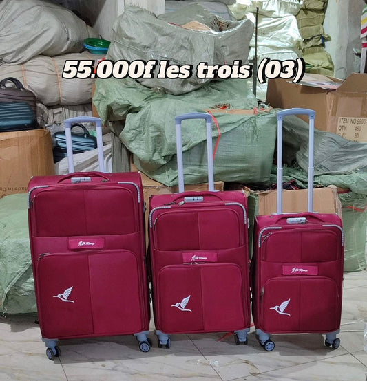 🧳 ENSEMBLE DE 3 VALISES TROLLEY – SOLIDES & ÉLÉGANTES 🧳