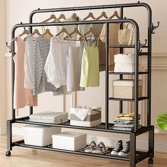✨ PORTE-VÊTEMENTS MULTIFONCTION SUR ROULETTES ✨