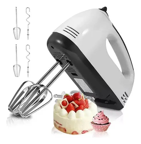 Batteur à main électrique avec 7 vitesses réglables.