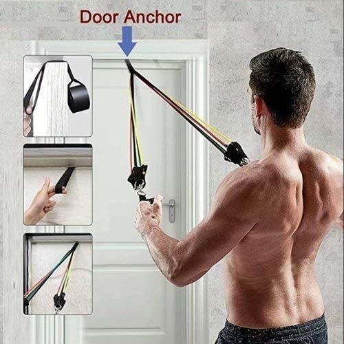 Ensemble de bandes de résistance, également appelées bandes élastiques de musculation. 