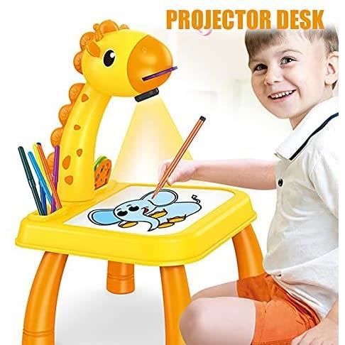 Table de dessin avec projecteur pour enfants en forme de girafe. 
