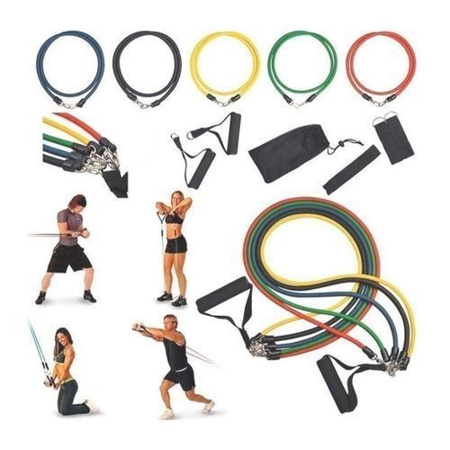 Ensemble de bandes de résistance, également appelées bandes élastiques de musculation. 